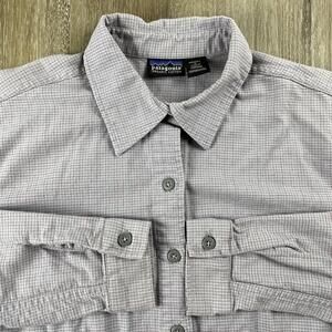 Vintage Patagonia Shirt Women's Size 4 Multicolor Check Button Up Long Sleeve